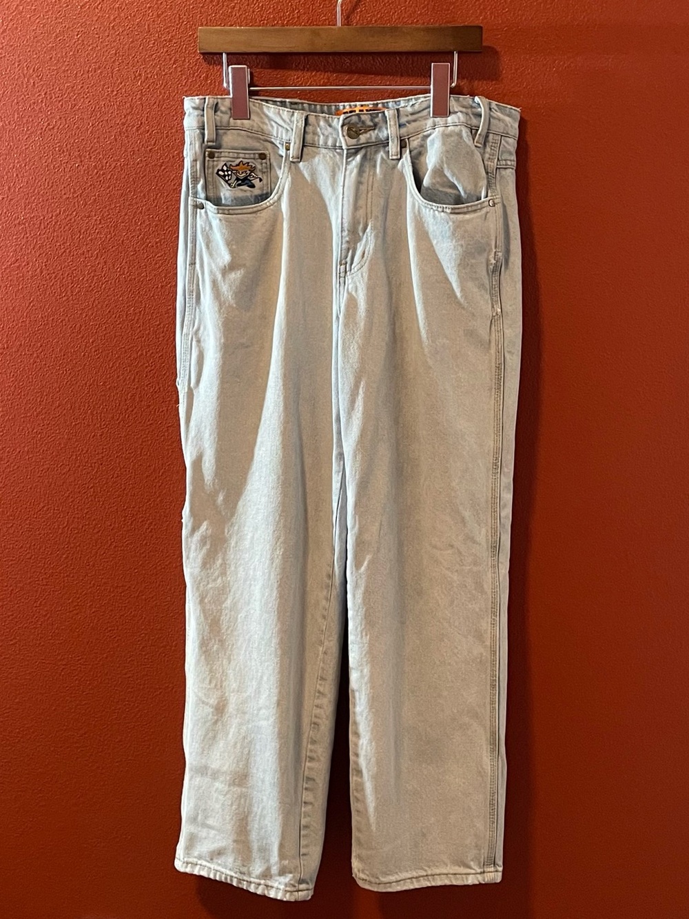 Butter Worldwide Inc Men’s Embroidered Relaxed Loose Fit Skate Y2K Jeans